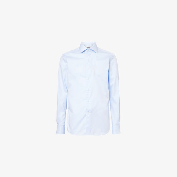 

Рубашка из хлопка без складок Regular-Fit Corneliani, голубой