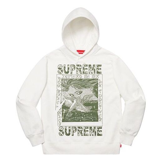 

Толстовка fw19 week 2 doves hooded sweatshirt Supreme, белый