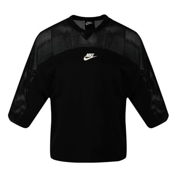 

Топ спортивная одежда nsw crew сетчатый топ Nike, черный