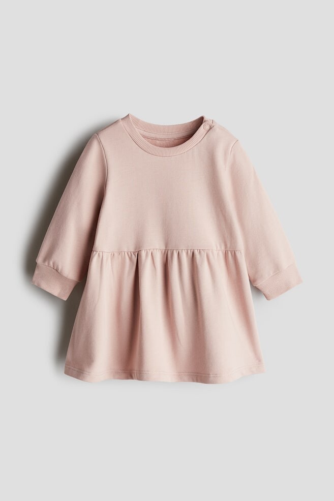 

Хлопковое платье толстовка H&M, розовый