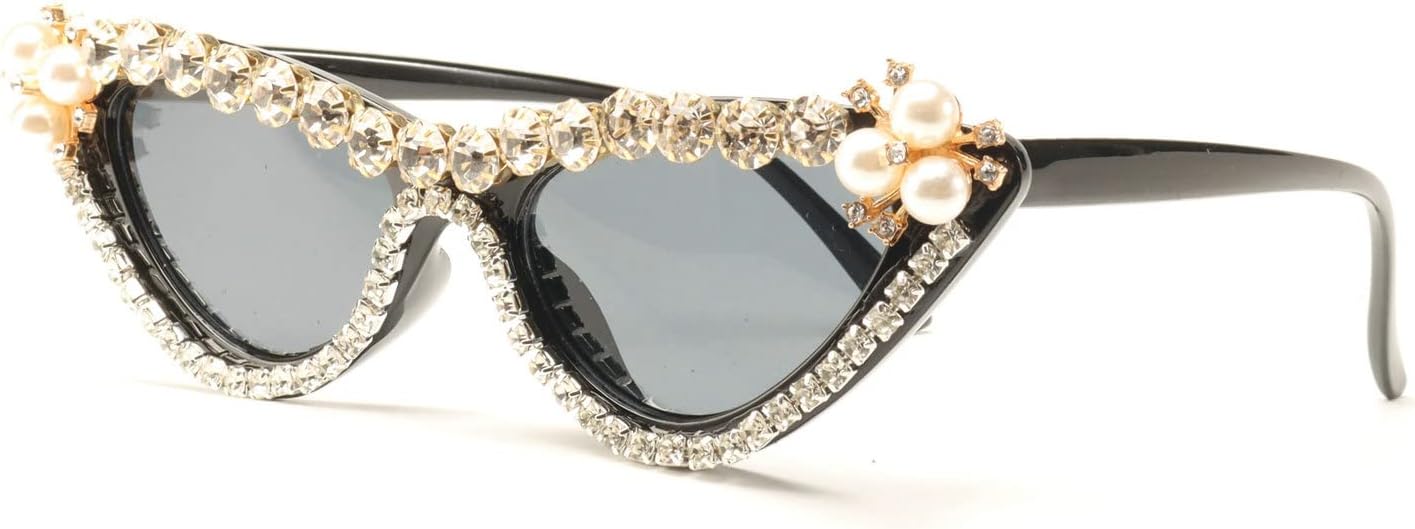 

Солнцезащитные очки COTIA «Кошачий глаз» с бриллиантами, женские, 2021 год, маленькие, в стиле панк, с кристаллами, винтажные, со стразами, очки с защитой от УФ-излучения UV400, Black