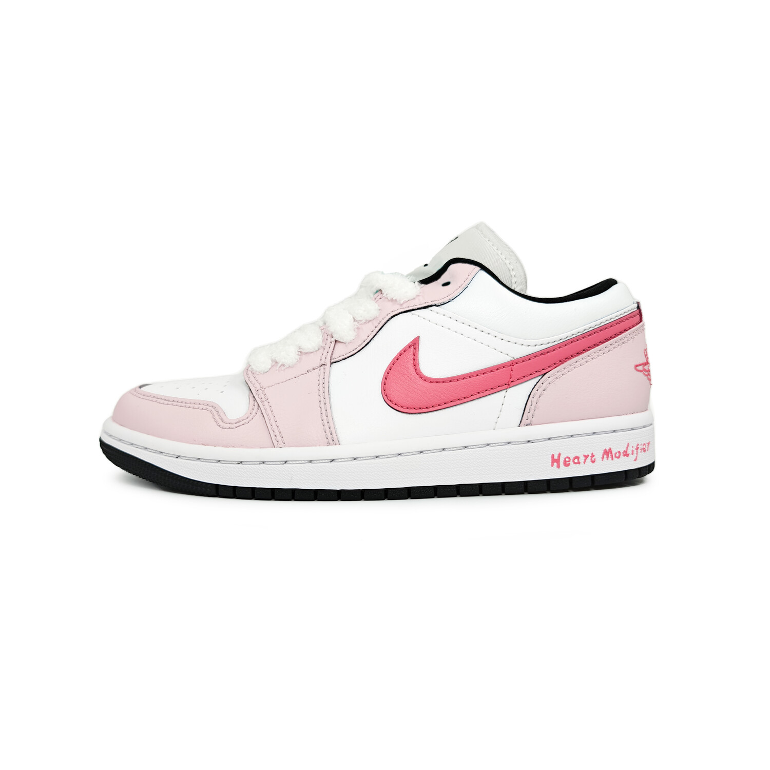 

Кроссовки Air Jordan 1 Skateboarding Shoes Women's Low-top Pink, розовый