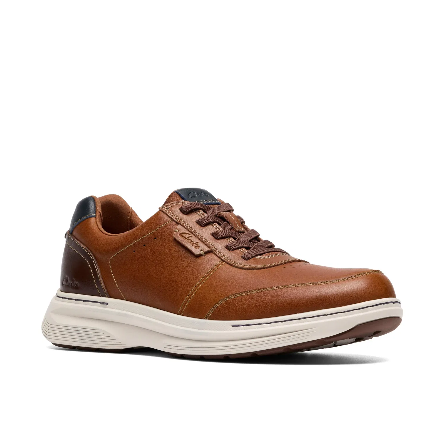 Туфли кожаные на шнуровке Clarks, коричневый — фото 4