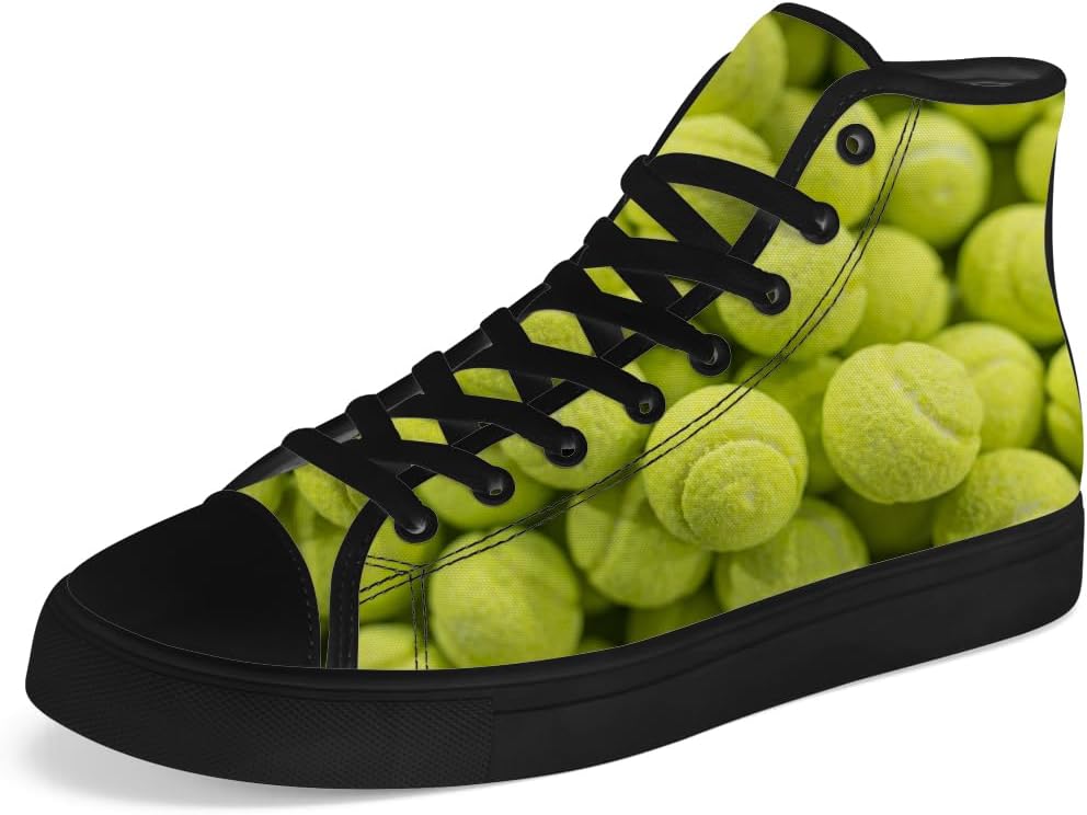 

Кеды на высокой подошве chebing с рисунком теннисного мяча, высокие кроссовки на шнуровке, повседневная обувь, подарок для мужчин и женщин, желтый
