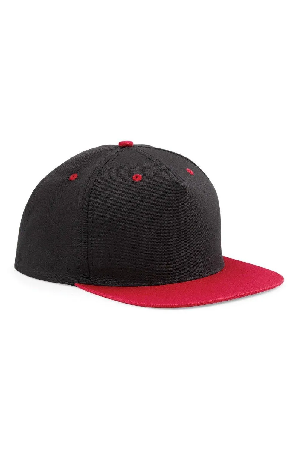 

Контрастная кепка Snapback с 5 панелями (2 шт. в упаковке) Beechfield, черный