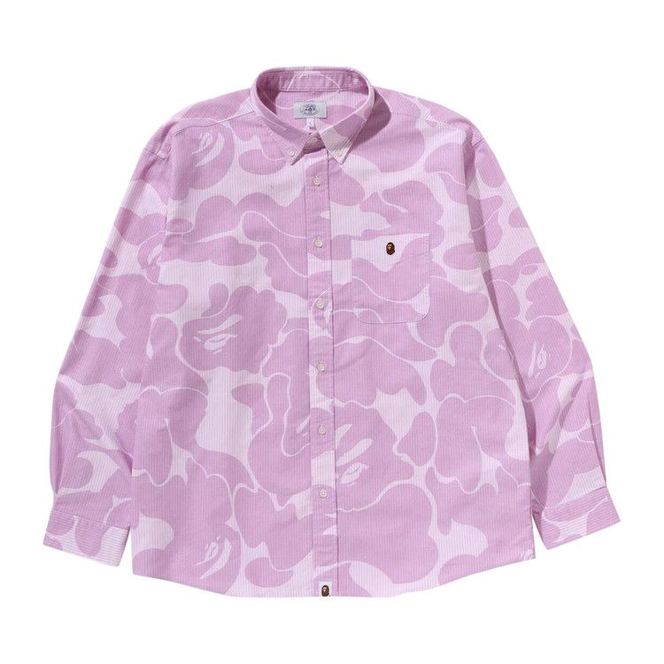 

Рубашка BAPE Stripe Camo Relaxed Fit Shirt, Pink