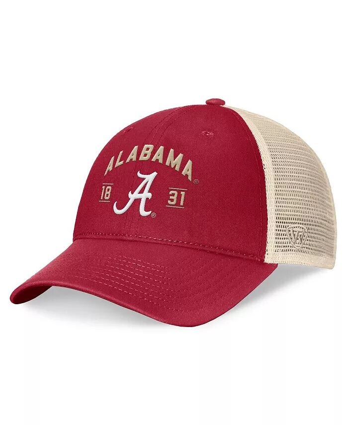 

Мужская регулируемая шляпа Crimson Alabama Crimson Tide Heritage Waylon Trucker Top Of The World, красный