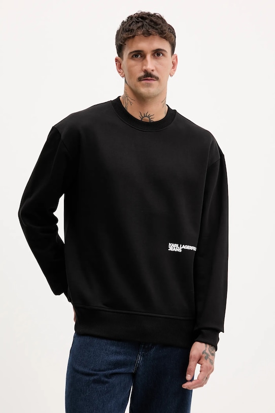 

Хлопковая толстовка Karl Lagerfeld Jeans, черный