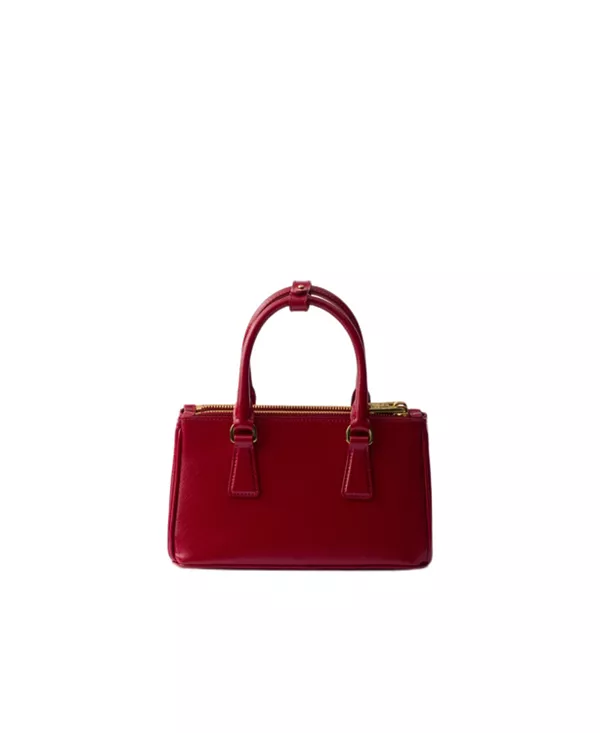 Мини-Сумка Galleria из лакированной сафьяновой кожи Prada, красный — фото 3