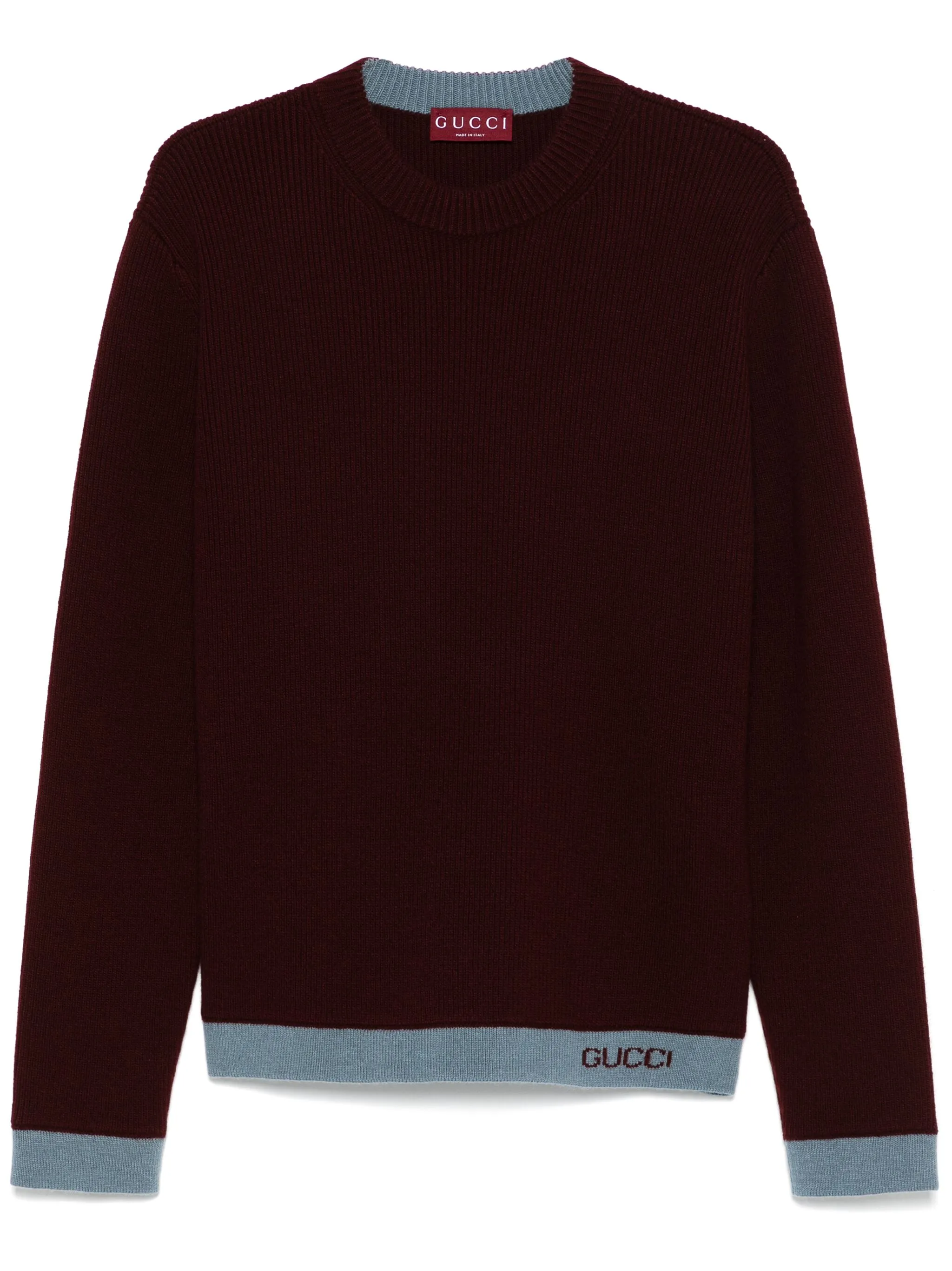 

Шерстяной свитер вязки интарсия Gucci, красный