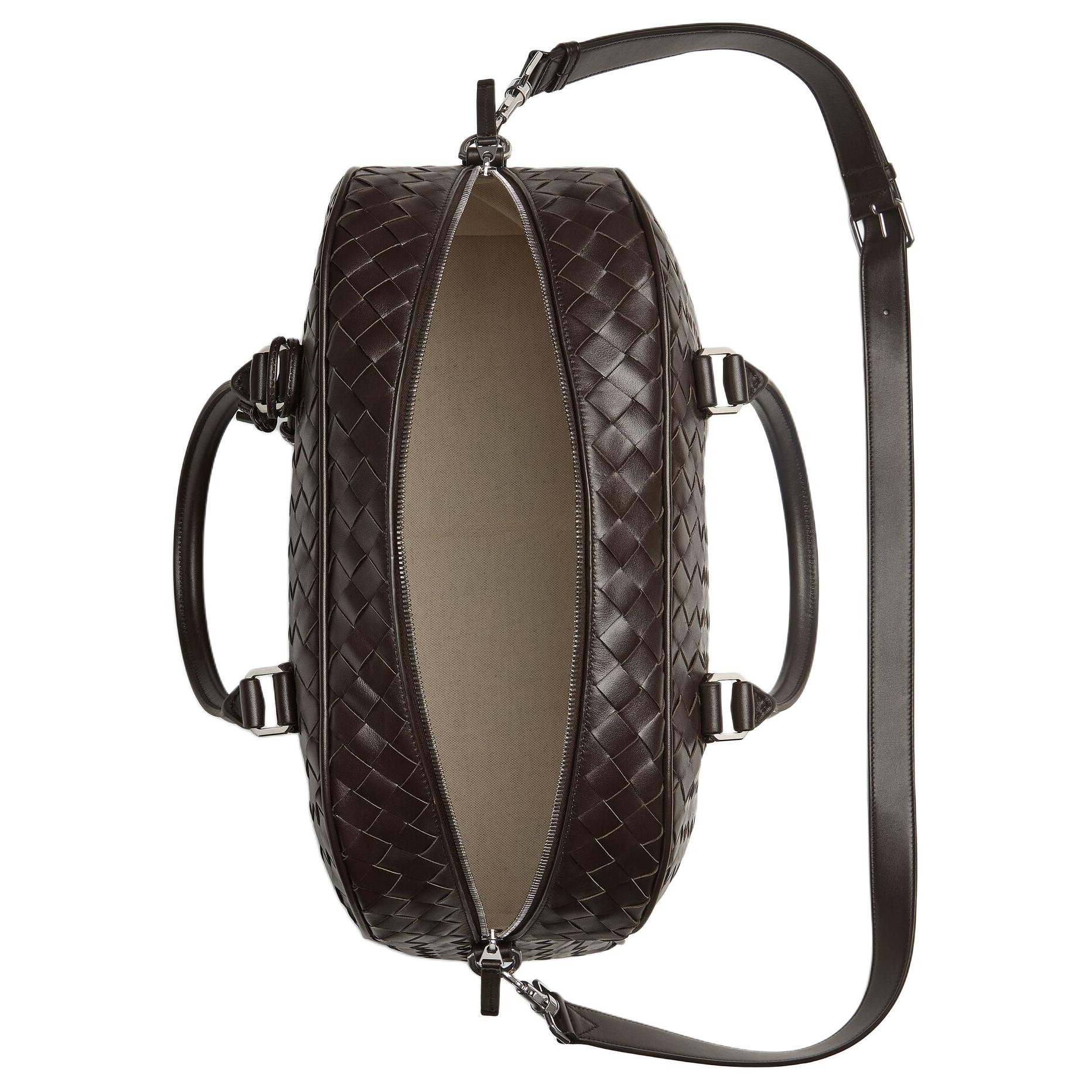 Bottega Veneta Intrecciato Cow Leather One Shoulder Handbag Men's Chocolate Brown — фото 3