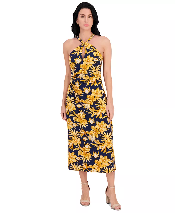 

Женское бесшовное макси-платье с принтом на бретелях Siena, мультиколор