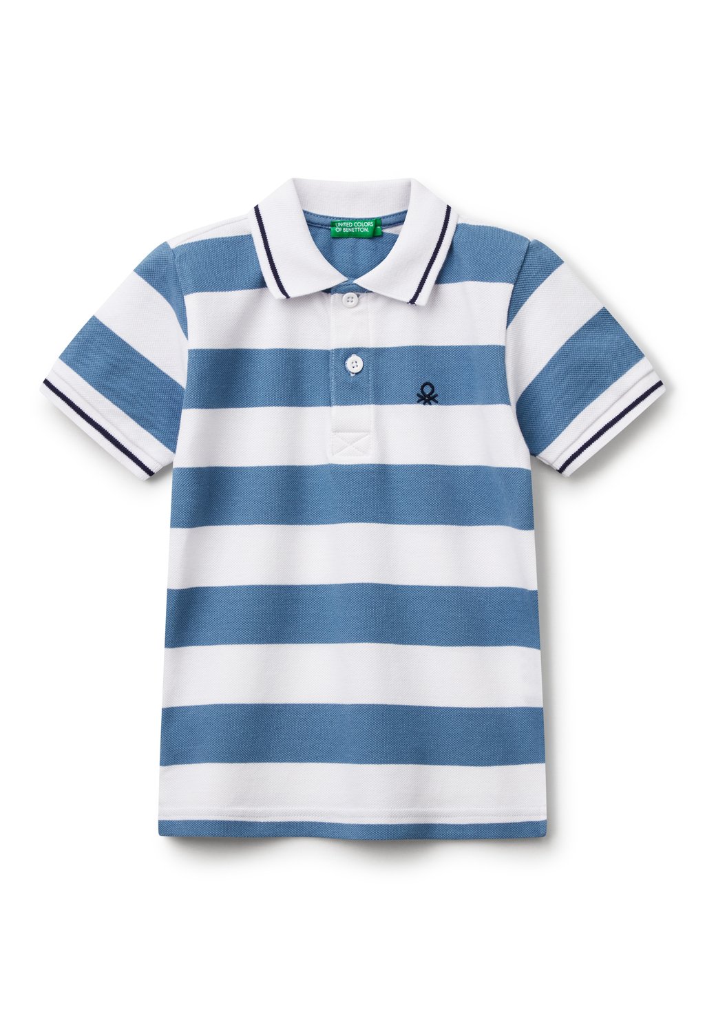 

Поло STRIPED SHORT SLEEVE United Colors of Benetton, белый