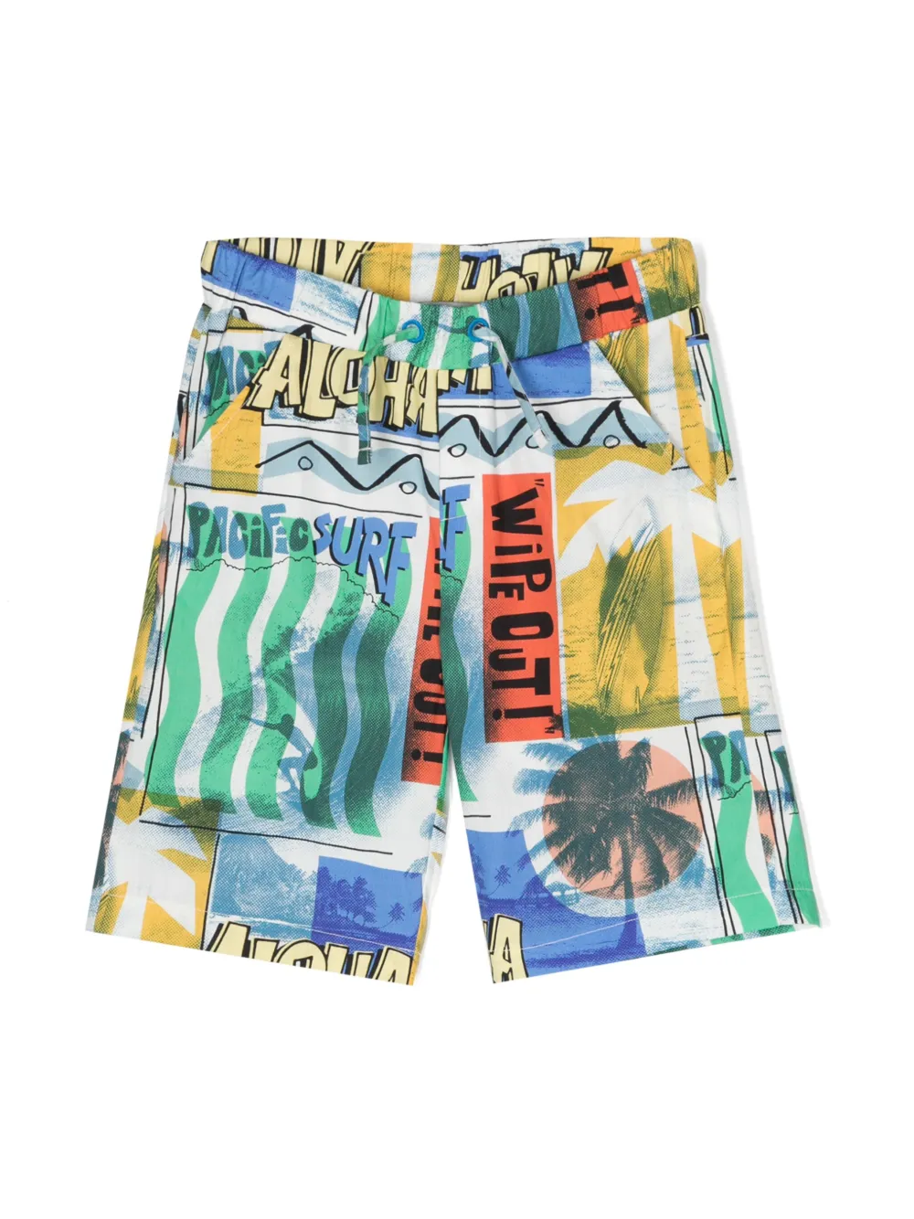 

Шорты с графичным принтом Stella McCartney Kids, белый