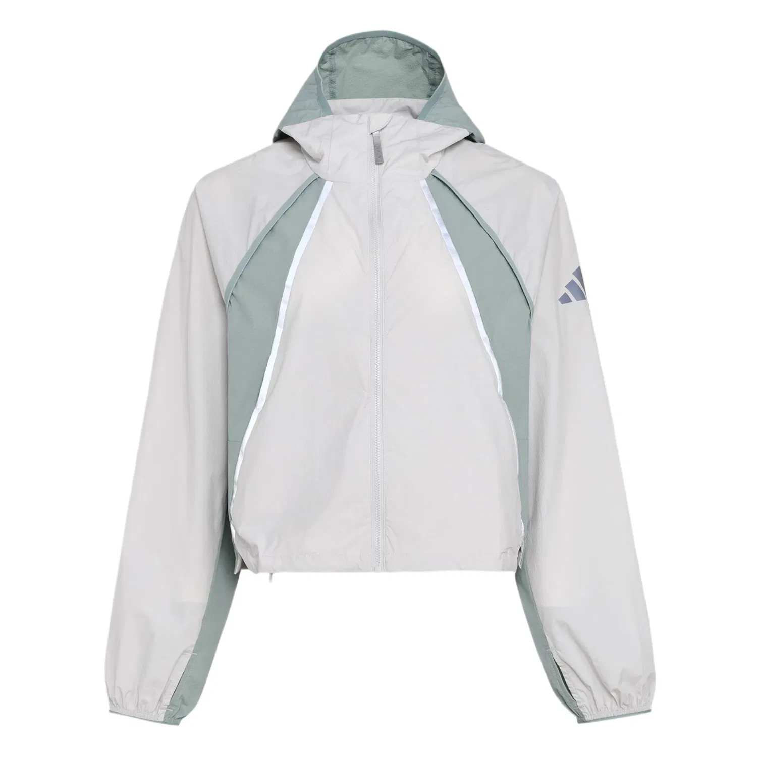 Куртка женская Light Gray/Wonder Light Gray Green с капюшоном Adidas