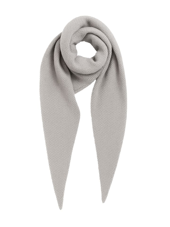 

Мягкий вязаный шарф с легкой фактурой серого цвета. Faera