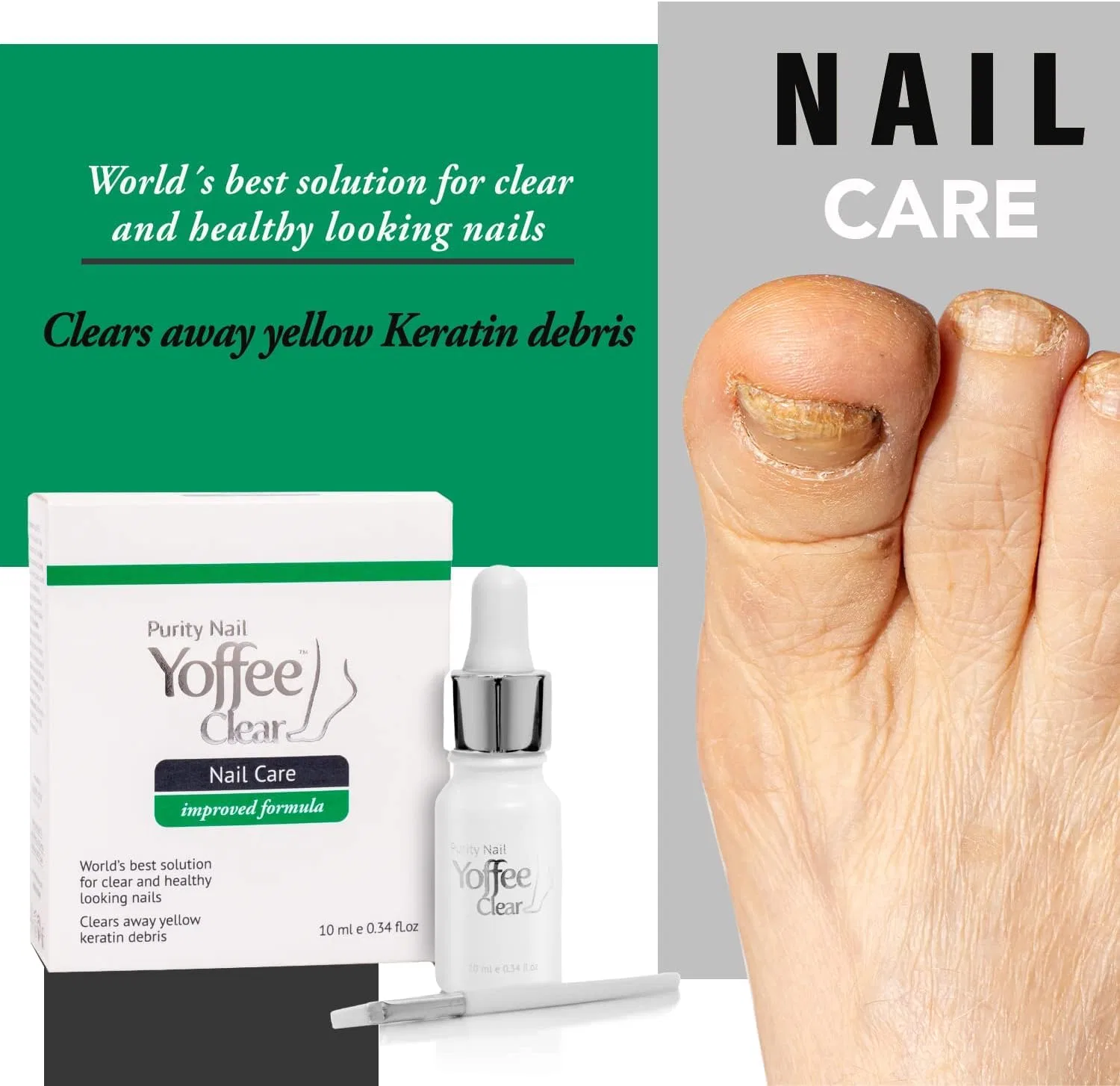 Средство Simon & Tom Yoffee Clear Premium от грибка ногтей с аргановым маслом, 10 мл Yoffee