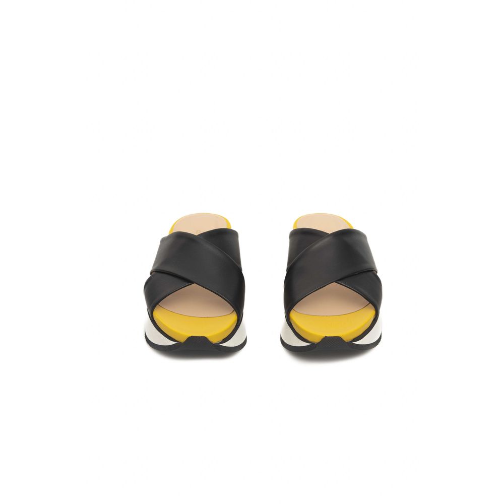 Cerruti 1881 Calfskin Women Women's Sandal, черный — фото 2