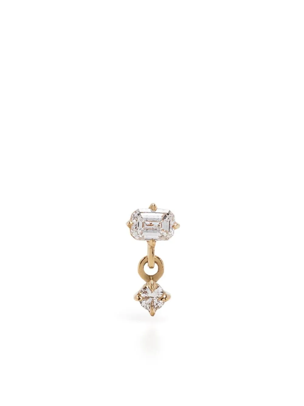 

Серьга-гвоздик Mix Matched из желтого золота с бриллиантом Lizzie Mandler Fine Jewelry, золотой