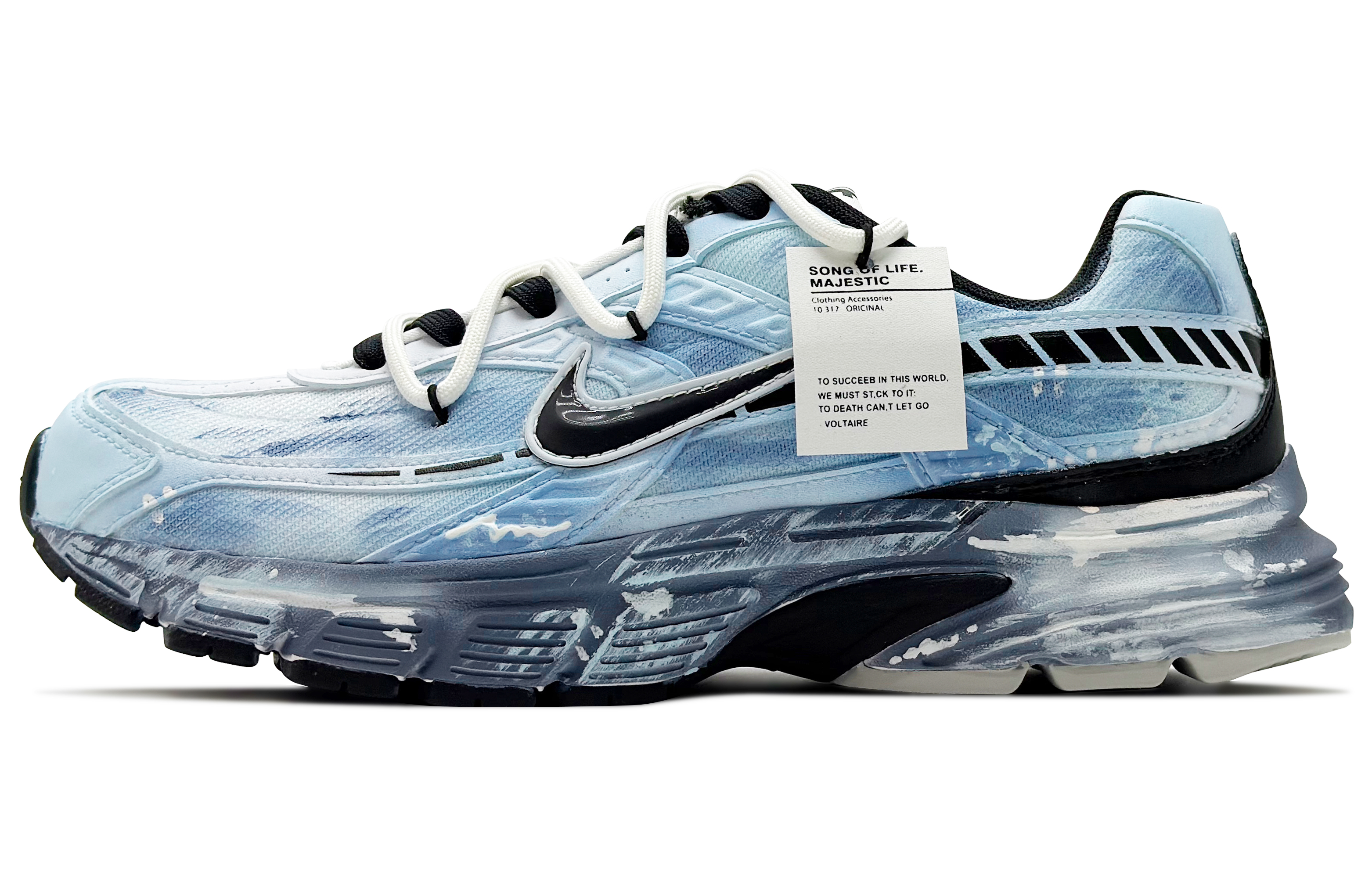 

Nike Кроссовки Initiator Low Top Casual City Commute для бега по городу, мужские, черные, белые, синие