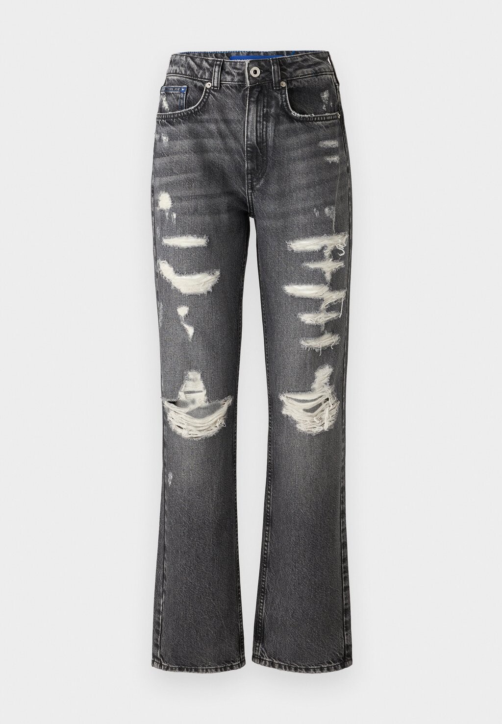 

Джинсы прямого кроя STRAIGHT DESTRUCT Karl Lagerfeld Jeans, черный деним
