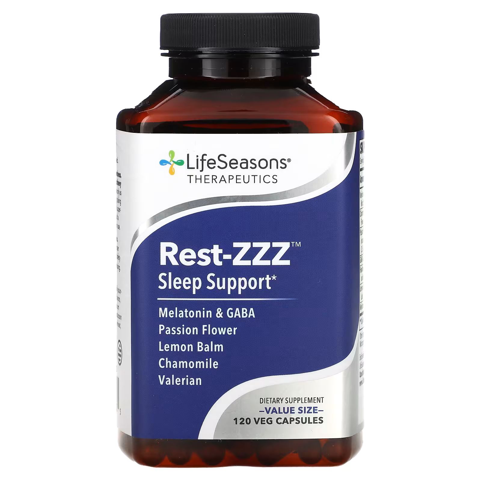 

Rest-ZZZ, поддержка сна, 120 растительных капсул Lifeseasons