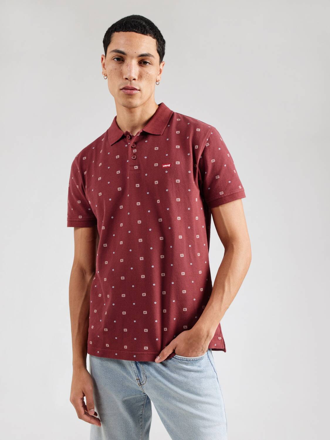 LEVI'S  Футболка 'Housemark Polo' в цвете Burgundy — фото 3