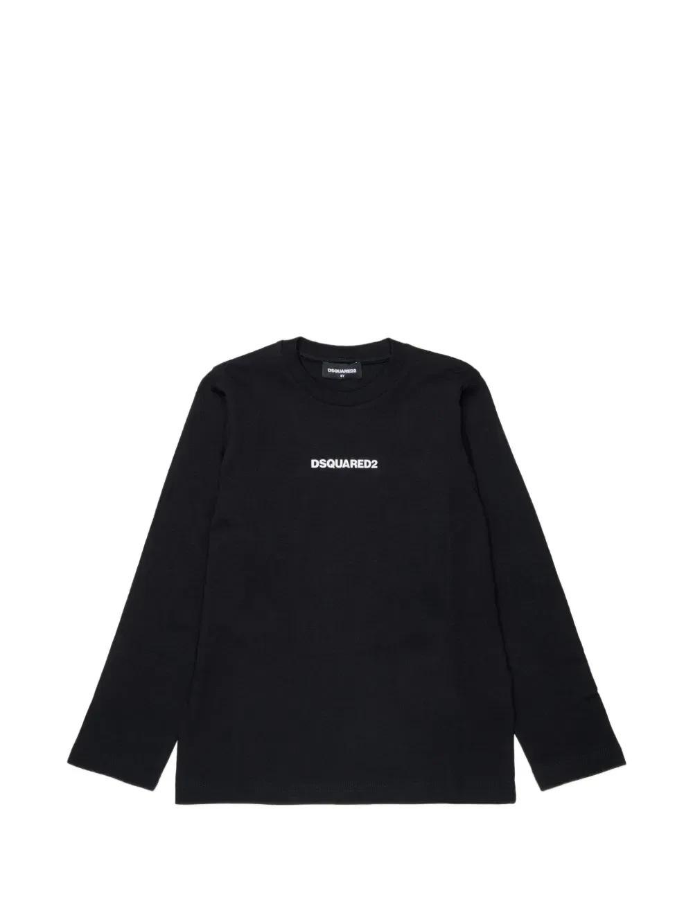 Футболка с длинными рукавами и логотипом DSQUARED2 KIDS, черный