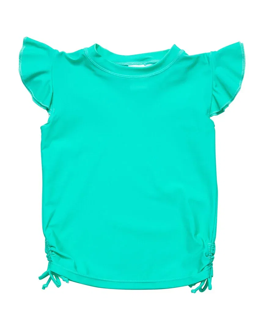 Snapper Rock Sustainable Flutter Sleeve Rash Top, зеленый