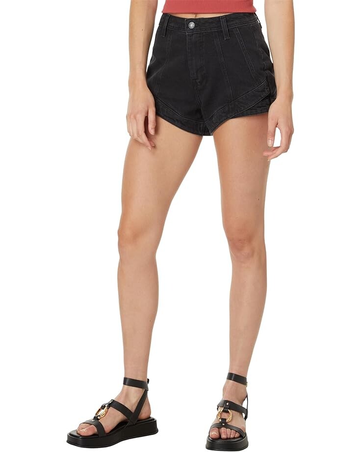 

Шорты Free People Crvy Mona High-Rise Short, цвет Midnight Black