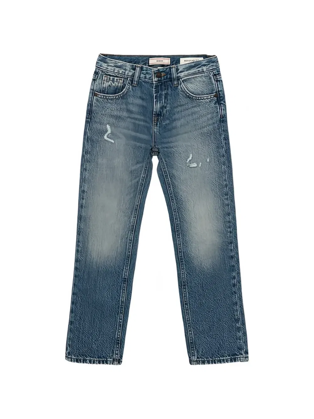 Джинсы с эффектом потертости GUESS Kids, синий