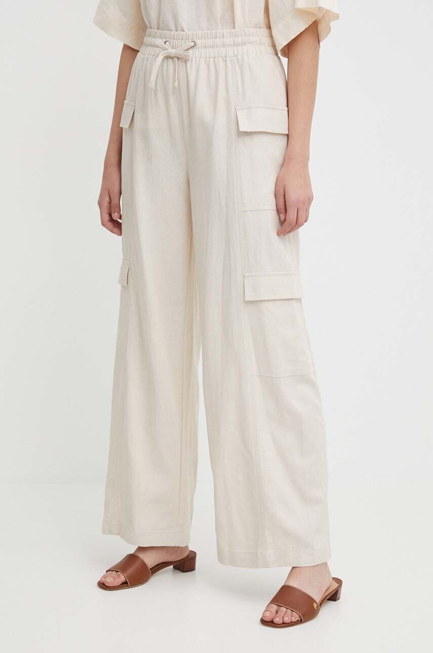 

Dkny льняные брюки, бежевый
