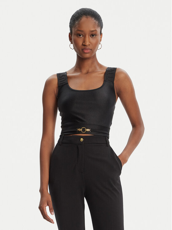 

Топ slim fit Crop Element 79PAM2A6 Just Cavalli, чёрный