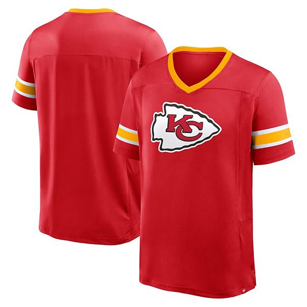 

Мужская красная футболка Kansas City Chiefs Hometown Premium Hashmark V-neck Fanatics