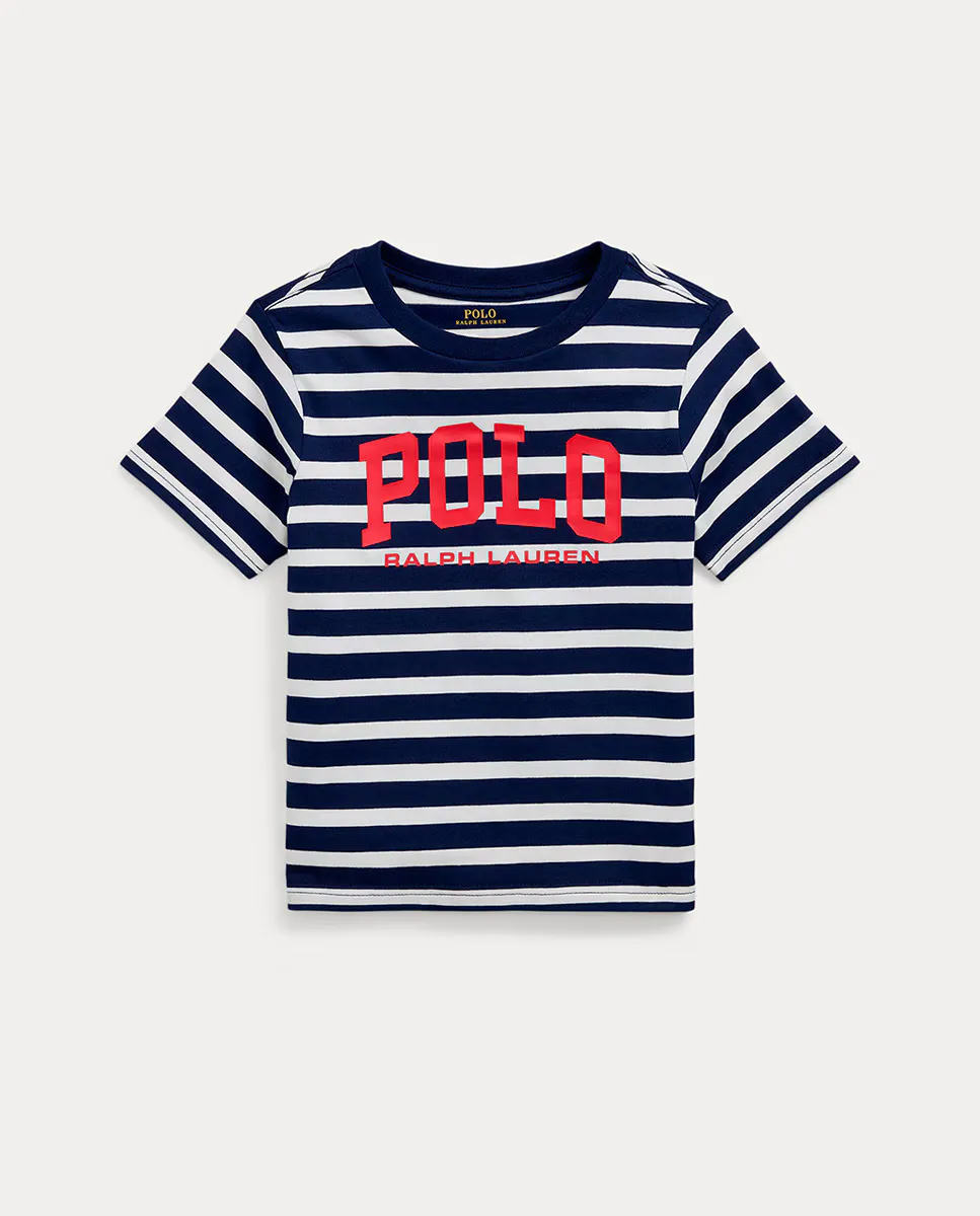 

Футболка для мальчиков из хлопка с логотипом Polo Ralph Lauren, темно-синий