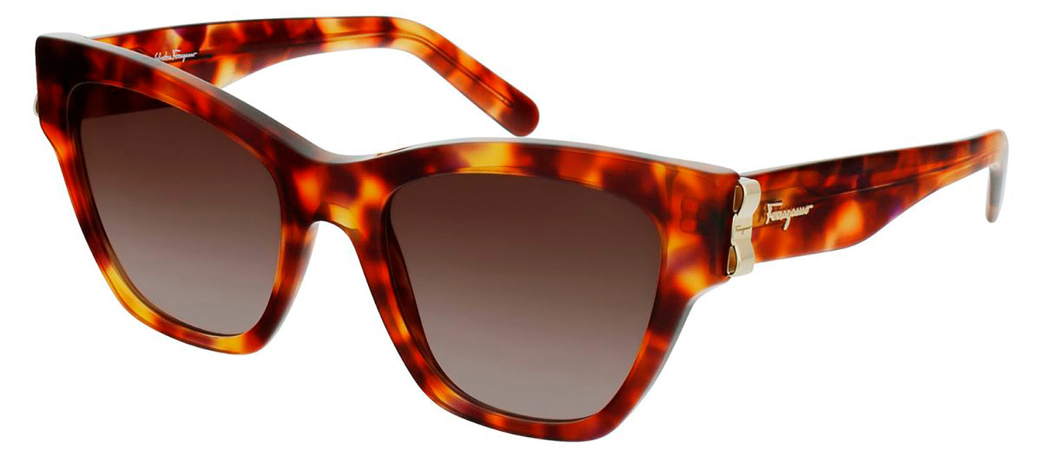

Солнцезащитные очки Ferragamo SF 1010S 214 «кошачий глаз» Salvatore Ferragamo, цвет multi
