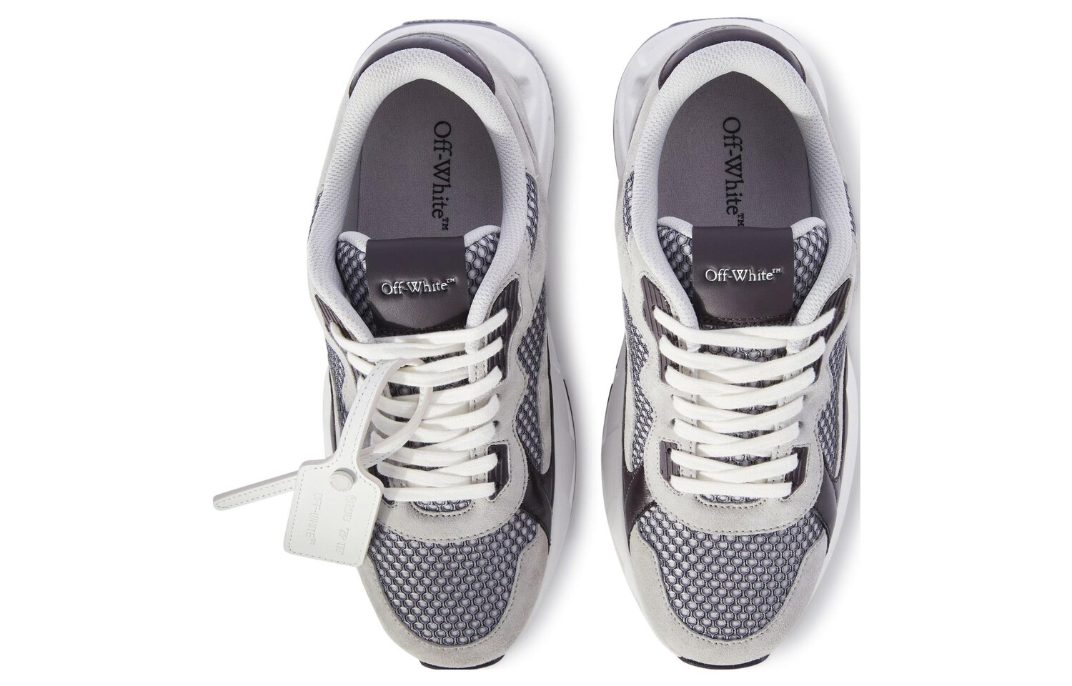 Кроссовки Off-White Kick Off Panelled Sneakers, серый — фото 4
