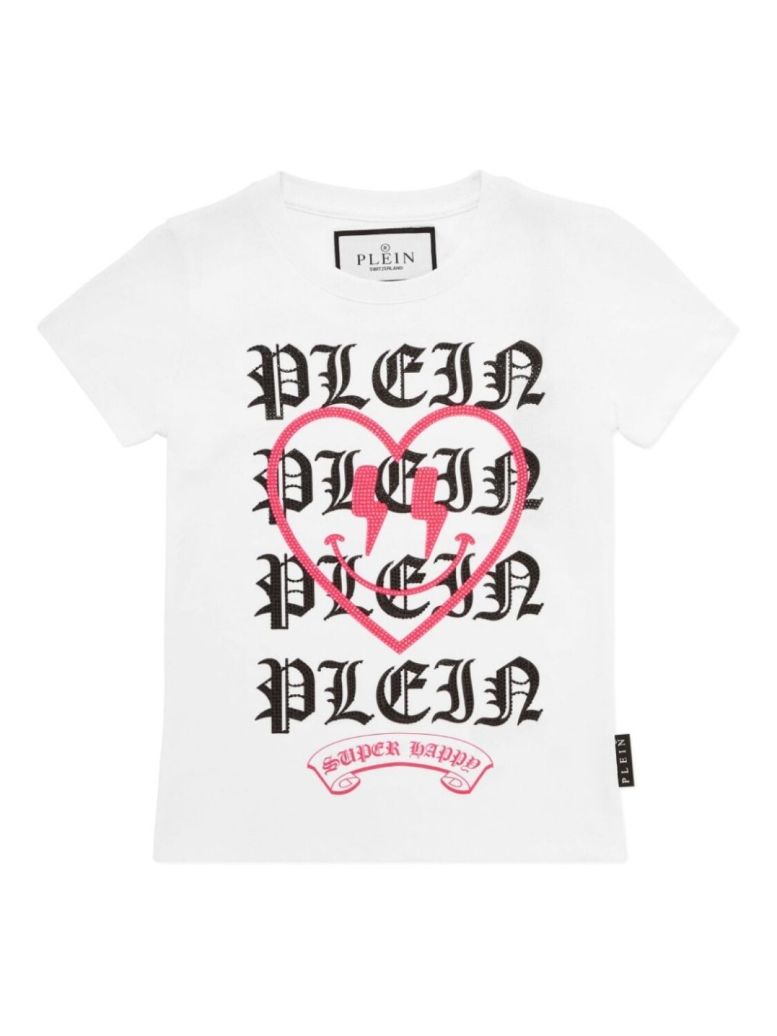 

Футболка с принтом в виде сердца Philipp Plein Junior, белый