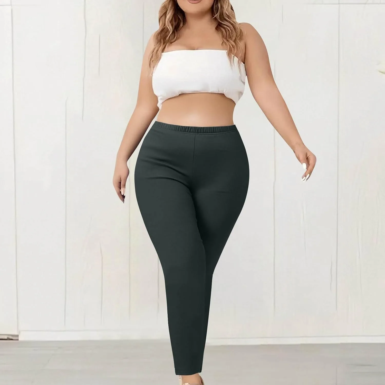 Женские спортивные леггинсы для йоги Casual Plus Size High Waisted — фото 3