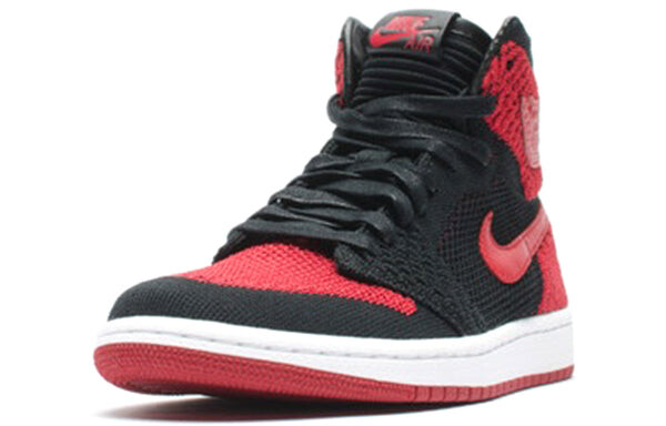Кроссовки 1 ретро высокие og Flyknit Air Jordan, черный — фото 2