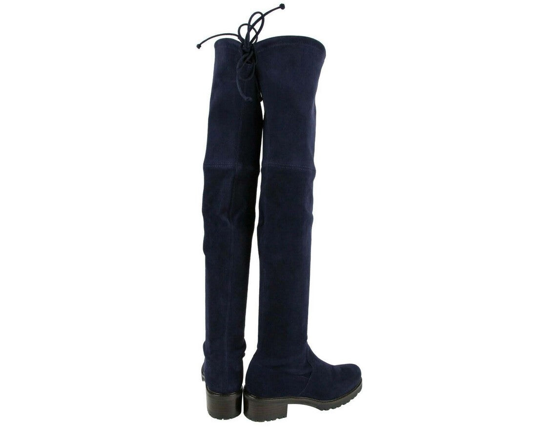 

Женские сапоги до колена Stuart Weitzman, цвет Dark Blue
