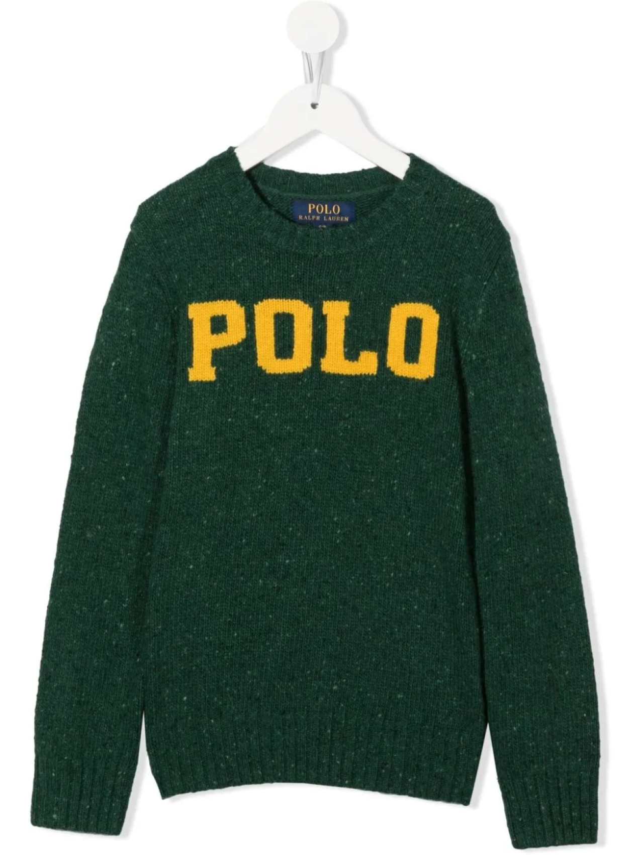 

POLO RALPH LAUREN KIDS джемпер вязки интарсия с логотипом, зеленый