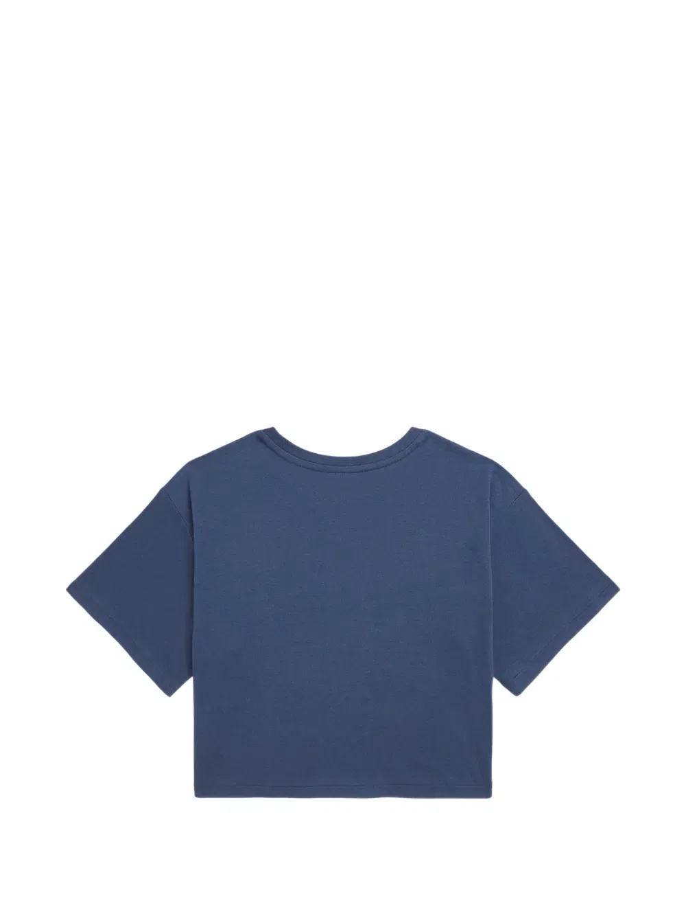 Укороченная футболка с вышитым логотипом Polo Ralph Lauren Kids, синий — фото 2