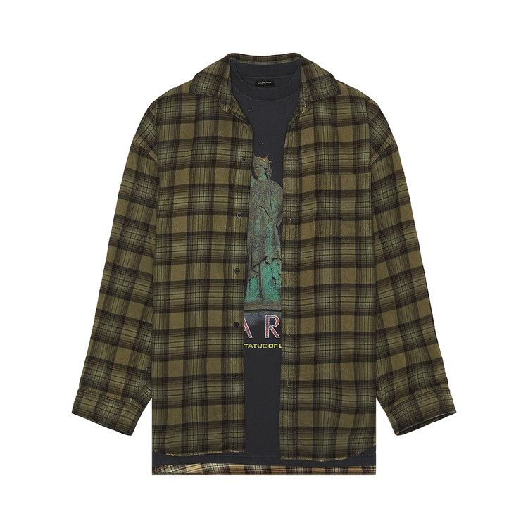 

Рубашка Balenciaga Paris Liberty Layered Shirt Oversized, Dark Green