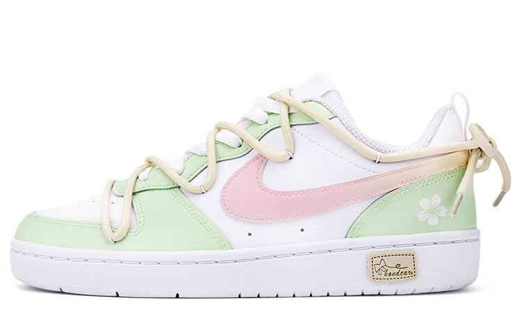 

Кроссовки Nike Court Borough Series Skateboard Shoes Women's Low-Top White Pink/Green