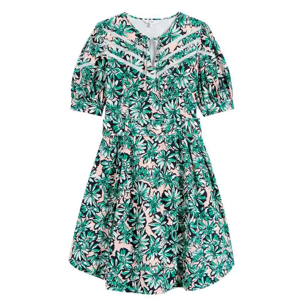

Платье Lily Lace Full Print, зеленый
