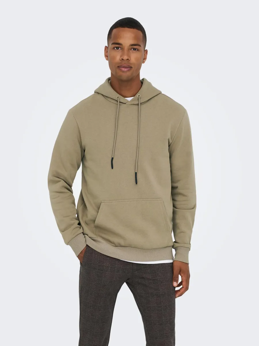 

Толстовка ONLY & SONS с капюшоном "ONSSIMON REG HOODIE SWEAT OTL", цвет Chinchilla