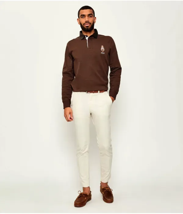 Поло LSRUGBYM20 regular fit Polo Ralph Lauren, коричневый — фото 2