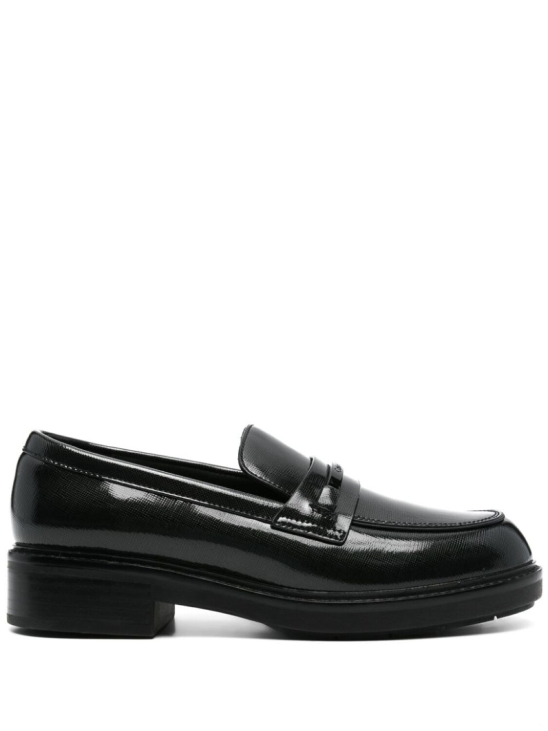 Calvin Klein мокасины с лакированной отделкой, черный