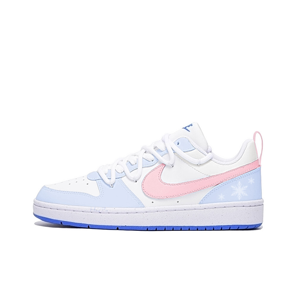 

Кроссовки Nike Court Borough Skateboarding Shoes Women's Low-top White/Blue/Pink, белый/розовый/голубой
